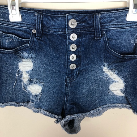 Guess High Waist Button Fly Cutoff Shorts - Picture 2 of 6